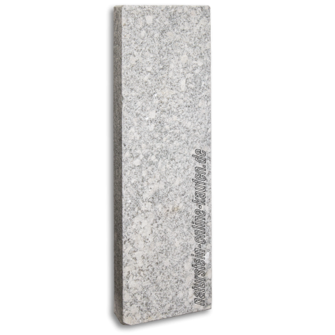 Leistenstein / Bordstein Granit hellgrau weiß-strukturiert, 100x30x10 cm Premium
