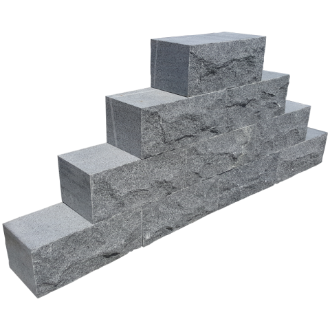 Granitmauersteine Castle Rock-Granit anthrazit