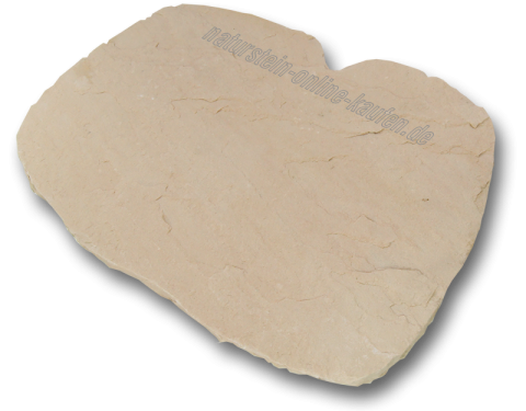 Trittplatte/Trittstein Sandstein-beige, polygonal