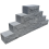 Granitmauersteine Castle Rock-Granit anthrazit