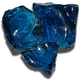 Glassteine / Glasbrocken blau