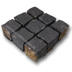 Pflastersteine, Basalt schwarz, 8 x 11 cm