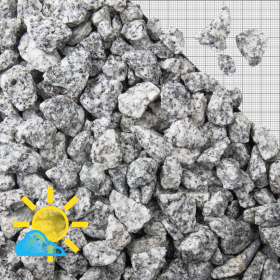 Ziersplitt Granit hellgrau 08-16 mm im BigBag