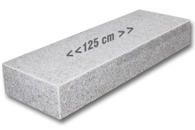Blockstufen Granit hell-grau, 125x35x15 cm