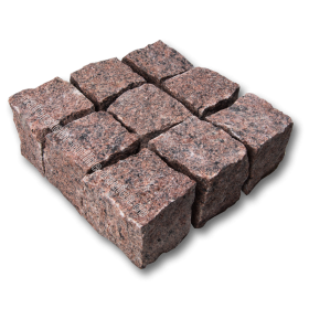 Granit-Pflastersteine Vanga rot 8/11 cm-Stück