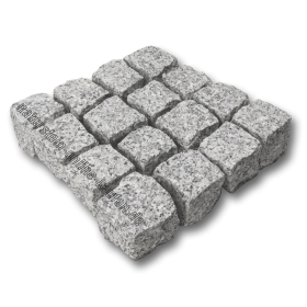 Pflastersteine, Schlesischer Granit (grau), 4 x 6 cm