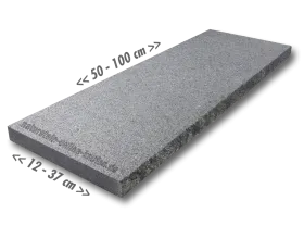 Stufenplatten Granit anthrazit 4 cm stark