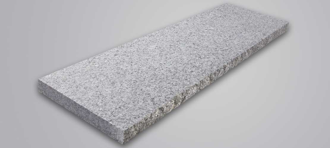 Mauerabdeckungen Granit hell-grau 4 cm