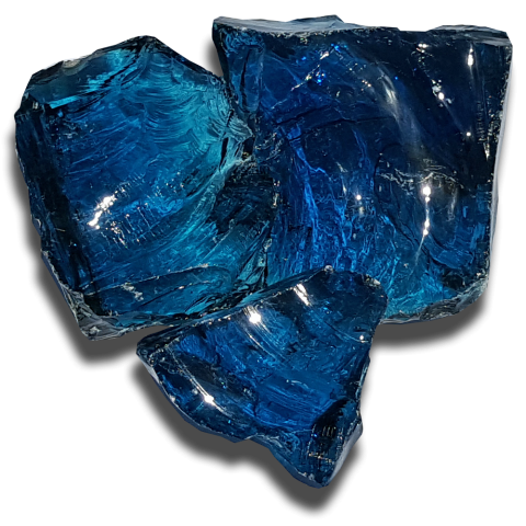 Glasteine/Glasbrocken blau | naturstein-online-kaufen.de
