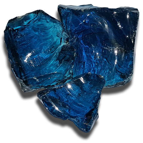 Glasteine/Glasbrocken blau | naturstein-online-kaufen.de