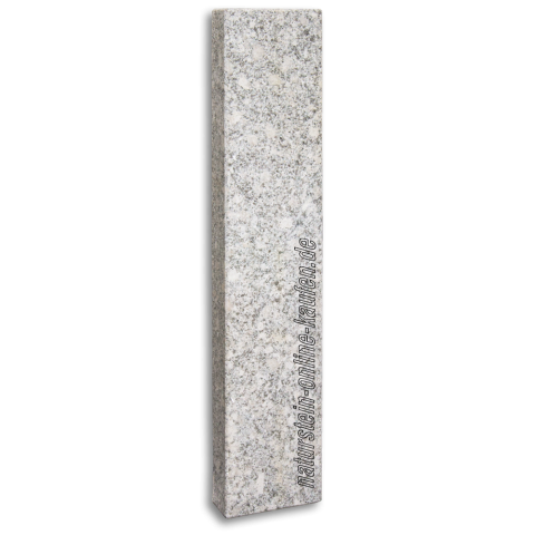 Bordstein / Randstein Granit hellgrau weiß-strukturiert 100x20x8 cm Premium