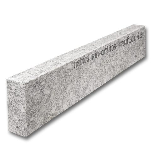 Randstein Granit grau-weiß-strukturiert 100x20x8 | naturstein-online-kaufen.de