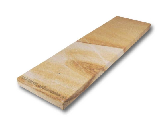 Mauerabdeckung Sandstein beige-braun struktutiert - 100x28x4 cm