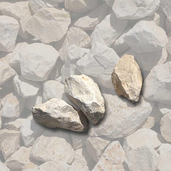 Mustersteine der 
Gabionenfüllung Jura Kalkstein