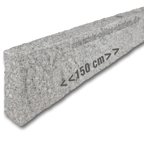 Bord-/Leistenstein(e), Granit hell-grau, 150 x 25 x 10 cm