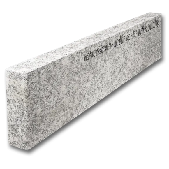 Bordstein Granit grau / weiß-strukturiert, geflammt
