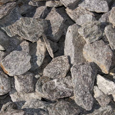 Gabionensteine Gneis silber 50 - 150 mm