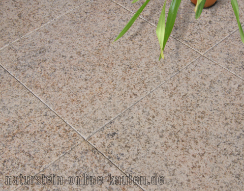 Granit Terrassenplatten gelb 40x40x3 cm (Granit G682)