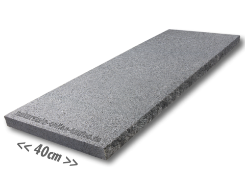 Gartenmauer Abdeckplatte Granit anthrazit- 100x40x4 cm