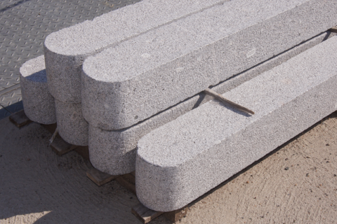 Zaunpfahl/Zaunpfosten aus Granit grau 150x15x15 cm
