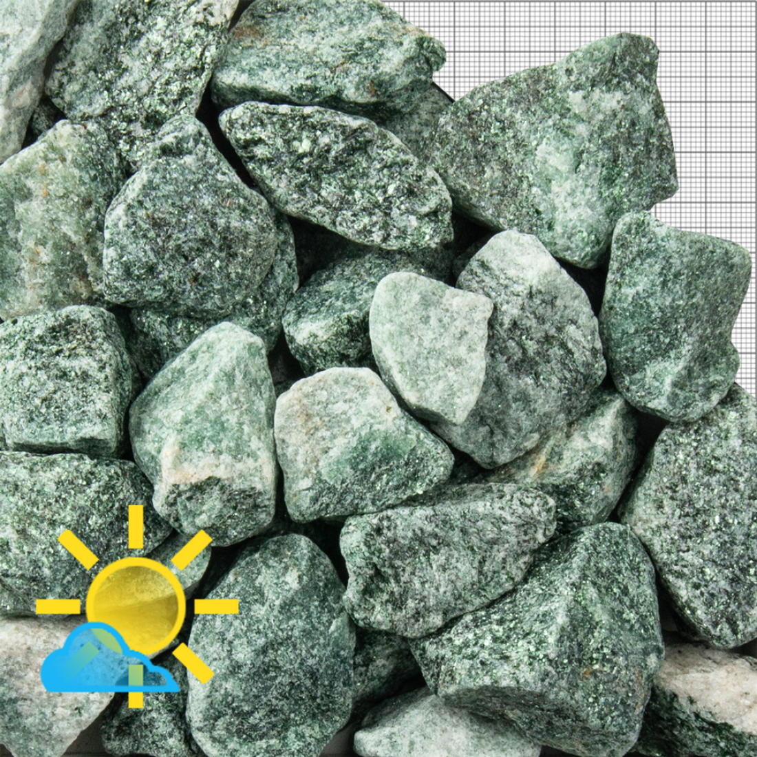 Stein Arctic Green Splitt 10-20mm 1 KG Stein aus Skandinavien Kiesel Kies 