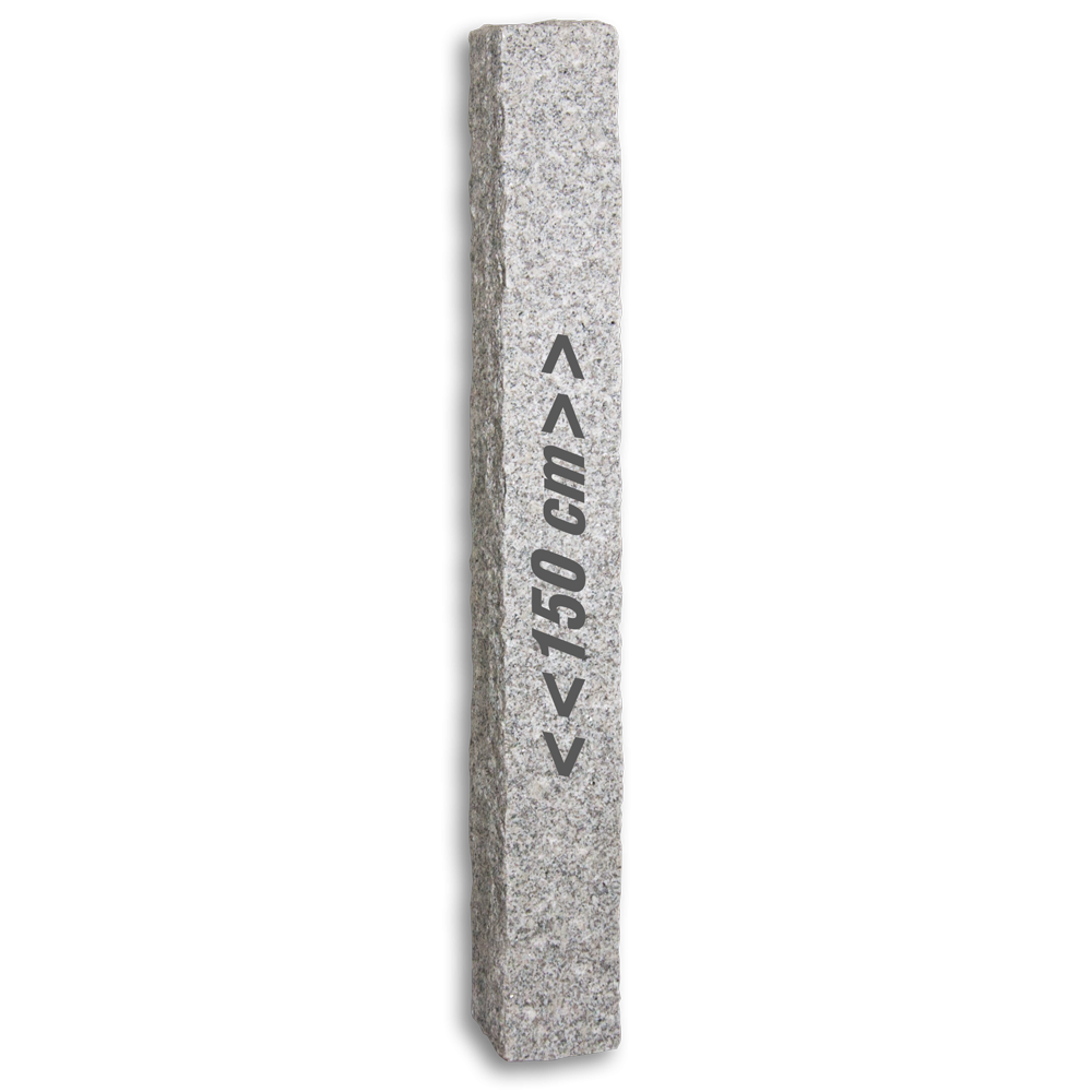 Palisaden Granit hellgrau 150x12x12 cm