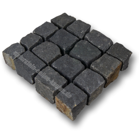 Basaltpflaster schwarz 4 x 6 cm-Stück