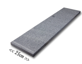 Muster-Granitplatte anthrazit für außen 100x25x3 cm