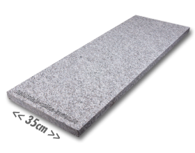 Granitplatten hellgrau für außen 100x35x3 cm
