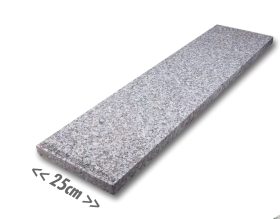 Granitplatten hellgrau für außen 100x25x3 cm