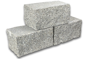 Mauersteine Schlesischer Granit 40x20x20 cm gespalten, Lagerfugen gesägt