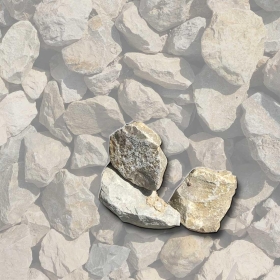 Mustersteine der 
Gabionenfüllung Jura Kalkstein gelb-grau