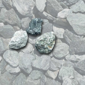 Mustersteine der 
Gabionenfüllung Verde Alpi