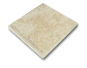 Terrassenplatten Travertin beige-braun, 40,6 x 40,6 x 3 cm