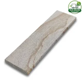 Abdeckplatten aus GREDI NATURELL Granit, geflammt mit handbekanteten Längskanten und Wassernase