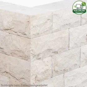 ADRIANICO Mauersteine – heller Kalkstein für natürliche Gartenmauern