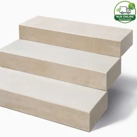 ORELLO CREMA ANTICO Blockstufen – Kalkstein gestrahlt