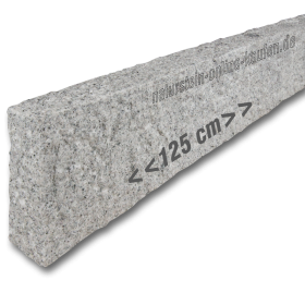 Bordstein / Leistenstein Granit hell-grau, 125x25x10 cm