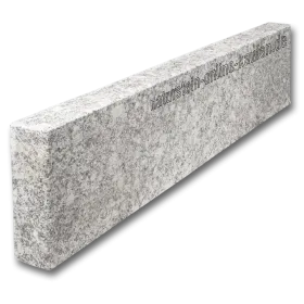 Bordstein Granit grau / weiß-strukturiert, geflammt