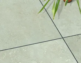 Feinsteinzeug Terrassenplatten vivo TIVOLI LIGHT – Travertinoptik cremegrau