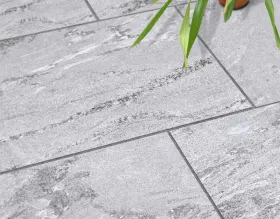 Keramik-Terrassenplatten EMPEROR Husky · silbergrau