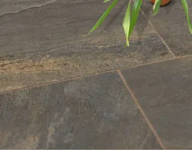 Keramik-Terrassenplatten EMPEROR Limerick Night · anthrazitfarbenen Quarzit-Optik