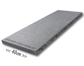 Gartenmauer Abdeckplatte Granit anthrazit- 100x40x4 cm