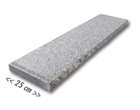 Mauerabdeckung Granit hell-grau - 100x25x4 cm