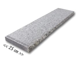 Mauerabdeckung Granit hellgrau 100x25x4-cm | naturstein-online-kaufen.de