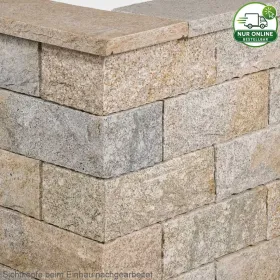 Mauersteine aus GREDI NATURELL Granit mit spaltrauen Sichtflächen und gesägten Lager- und Stirnflächen